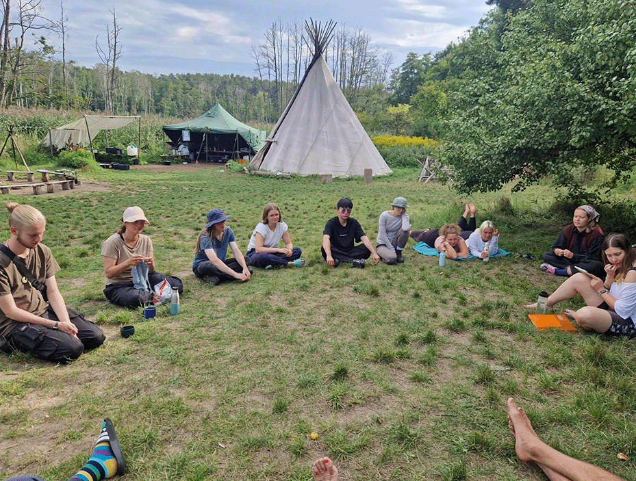Camp der Wildnisschule Waldschrat in Hoppegarten